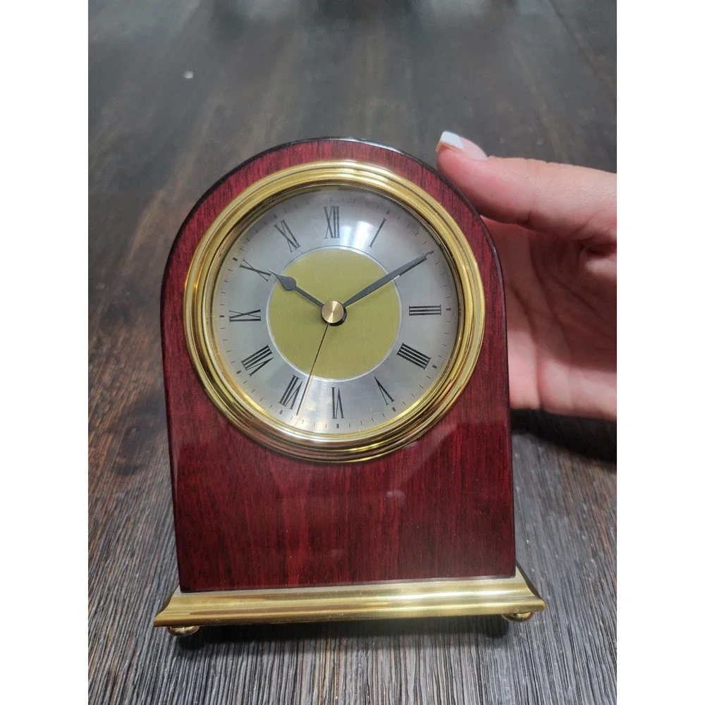1990s Howard Miller‎ 613-487 Rosewood ARCH Table  Clock